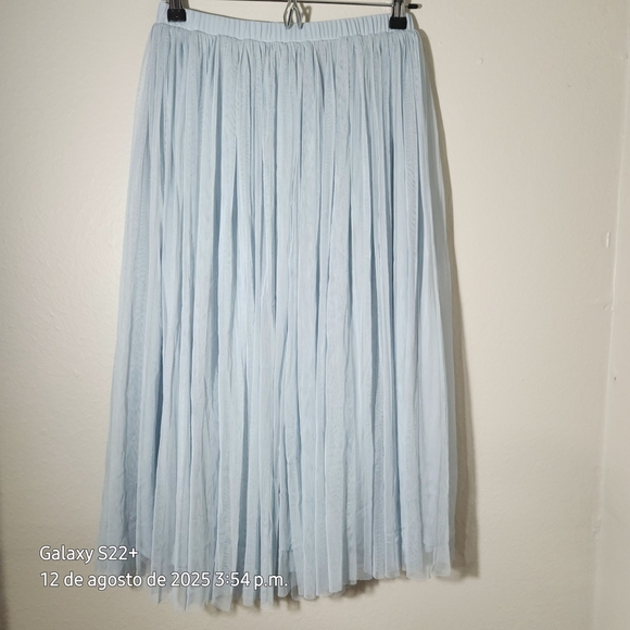 BEAUTT SZ 8.PETITE Elegant Light Blue Women's Skirt - Picture 10 of 14